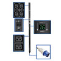 TRIPPLITE PDU MonofÃ¡sico de 7.7kW con Medidor Digital Local, Tomacorrientes de 200V ~ 240V (8 C19 y 40 C13), Entrada IEC-309 de 32A Azul, Cable de 3.05 m [10 pies], 0U Vertical, TAA, 1.78 m [70