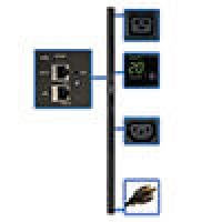 TRIPPLITE PDU MonofÃ¡sico Controlable de 3.7kW - Interfaz LX, Tomacorrientes de 200V ~ 230V (20 C13 y 4 C19), C20/L6-20P, 0U, TAA Part Number:  PDUMV20HVNETLX