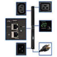 TRIPPLITE PDU MonofÃ¡sico Monitoreable de 3.7kW 208V ~ 230V - Plataforma LX, 18 Tomacorrientes C13, 2 C19, Entradas C20 / L6-20P, 0U 900 mm de Altura, TAA Part Number:  PDUMNV20HV2LX